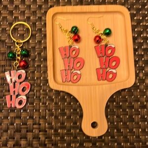 Ho Ho Ho and a little jingle Earrings and Keychain